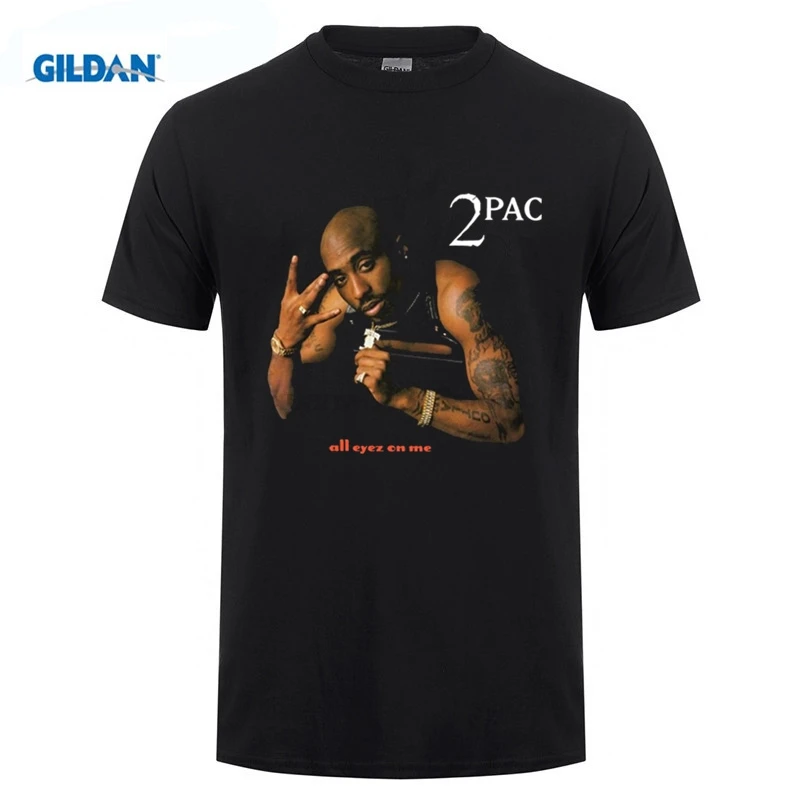 Для мужчин футболка Тупак все Eyez на меня и 2PAC в стиле хип хоп рэп футболки большой