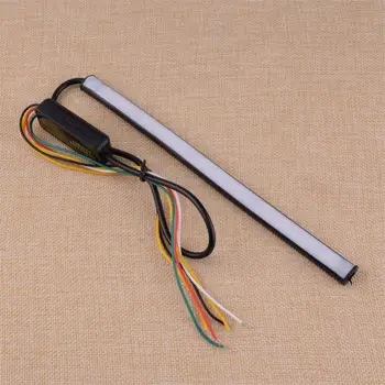

CITALL PVC 22cm 12V 0.1A Motorcycle Universal Sequential Switchback Flowing LED Tail Brake Turn Signal Strip Lights