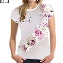 Индивидуальные Harajuku стиль женские цветочные футболки удобная эластичная 3D Цветочная Футболка с принтом Vetement летние топы для женщин s рубашка