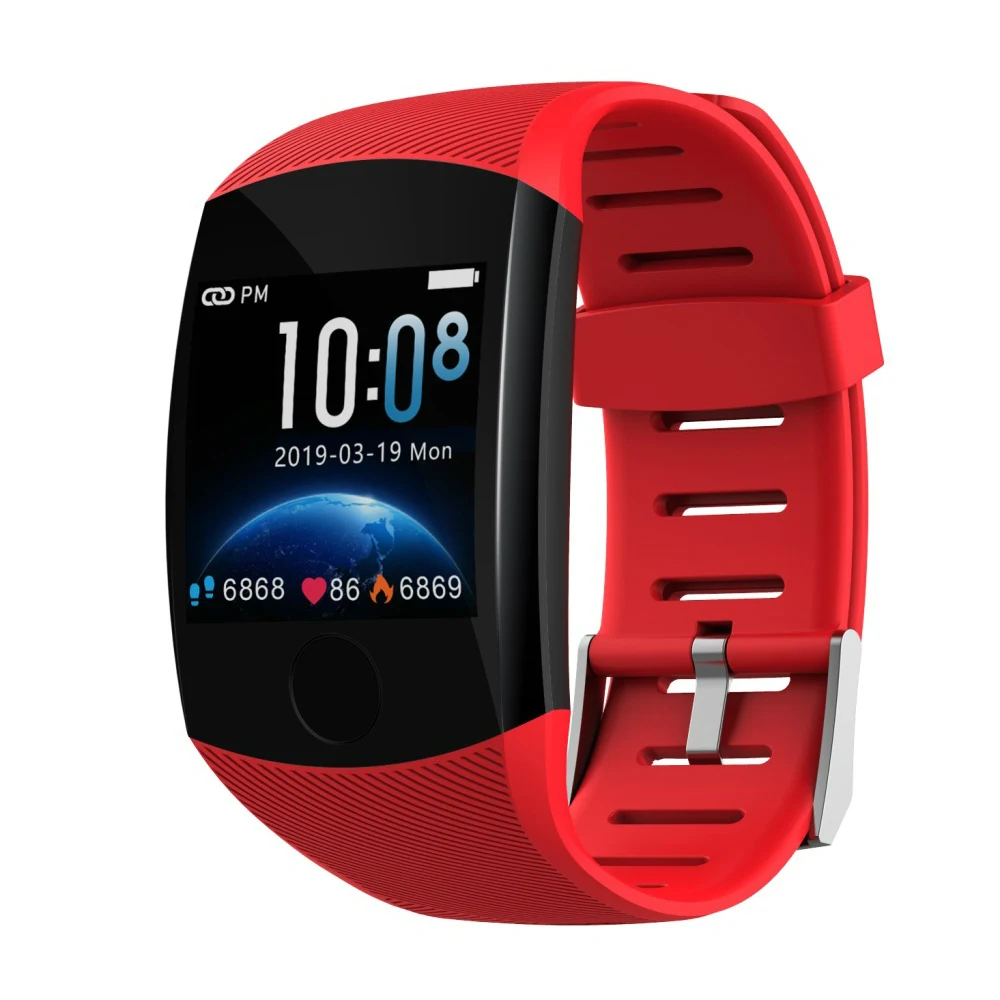 

Fitness Smart Bracelet Blood Pressure Heart Rate Monitor Colorful Touch Screen Smart Band Wristband Step Counter