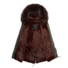 Новая мода Русский стиль меховая шапка кофейного цвета пальто для мужчин