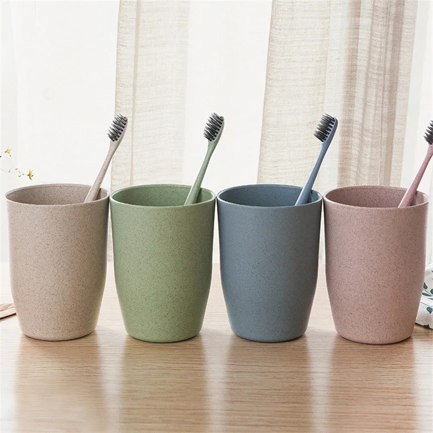 Buy Water Bottle Cups Straw Wheat Plastlc Toothbrush