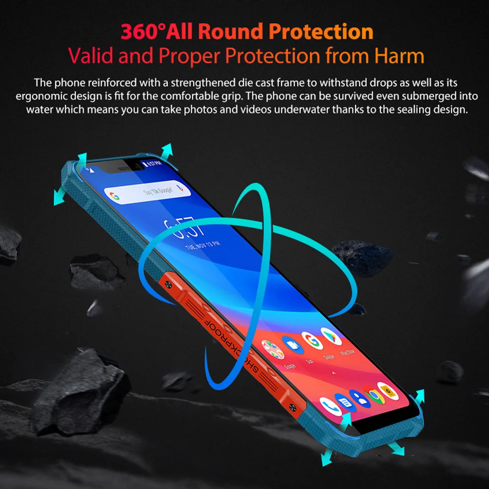 Ulefone Armor 6 IP68 IP69K Android 8 1 смартфон 2 &quotHelio P60 6G + 128G Face ID Беспроводная зарядка прочный