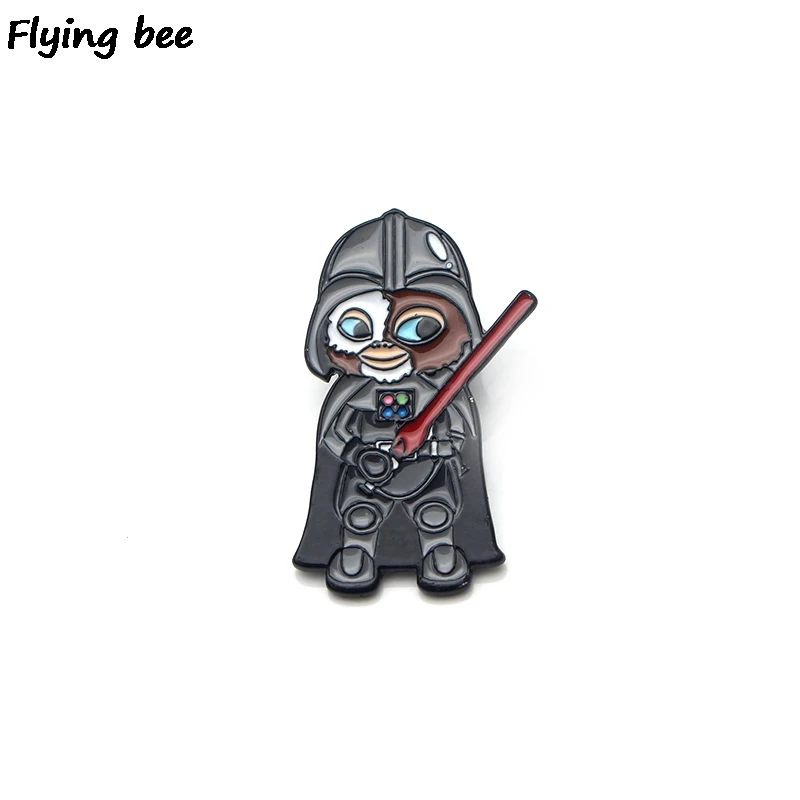 1 Flyingbee Gremlins Косплей Эмаль Булавка для одежды сумки значок для рюкзака Брошь Личность рубашка нагрудные булавки X0189 - Цвет: 1