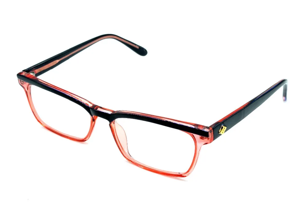 CAT EYE RED FADE SQUARE LADIES GLASSES FRAME CUSTOM MADE OPTICAL MYOPIA OR READING GLASSES LENS