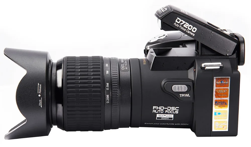 D7200 digital cameras 13MP DSLR cameras 24X Telephotos Lens & 8X Digital zoom Wide Angle Lens LED Spotlight D7200 digital cameras 13MP DSLR cameras 24X Telephotos Lens & 8X Digital zoom Wide Angle Lens LED Spotlight