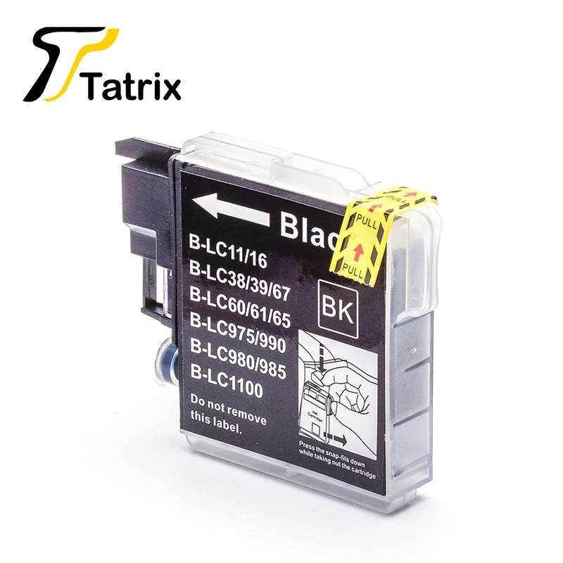 Tatrix LC11 LC16 LC38 LC61 LC65 LC67 LC980 LC990 LC1100 чернильный картридж для принтера brother dcp-J140W 145C 165C 185C 195C