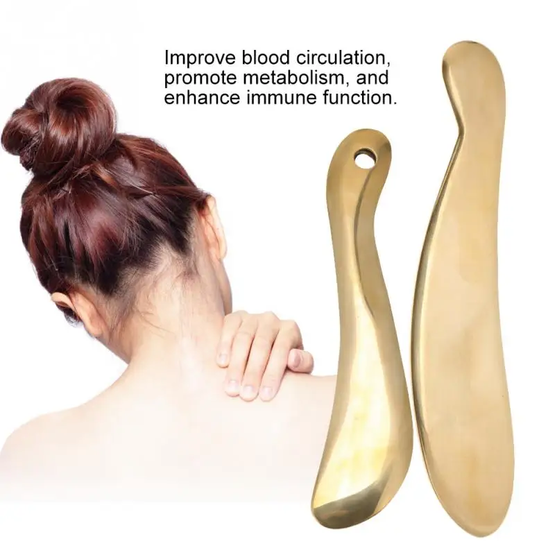 Brass Scraping Plate Board Body Massage Plate Back Neck Facial Scraping