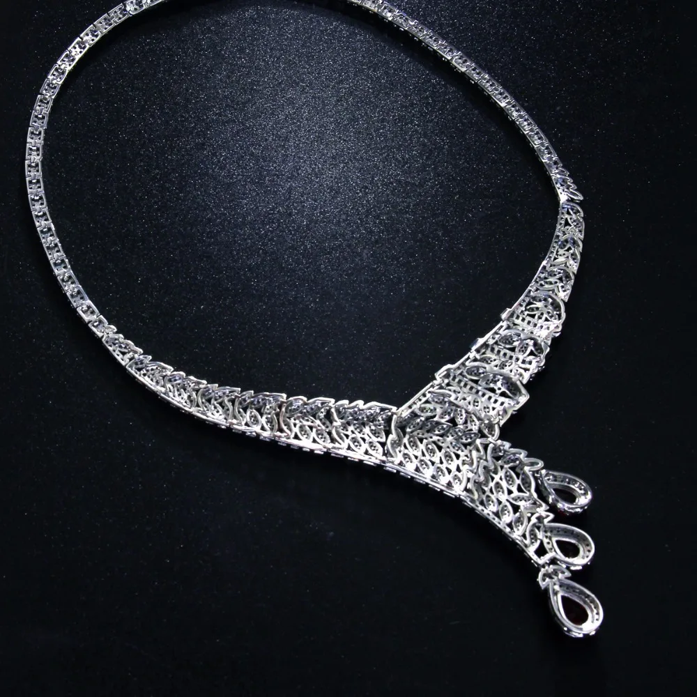 red diamond wedding jewelry sets (6)