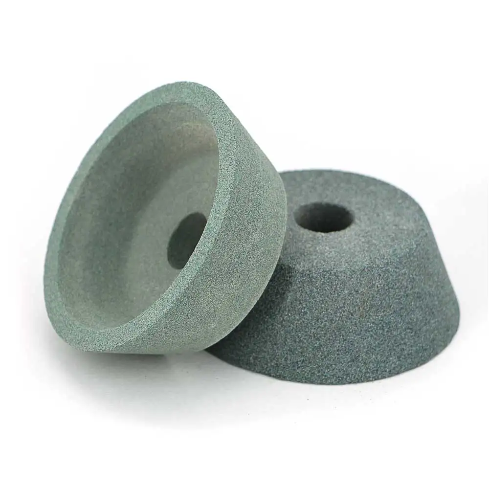 5pcs GC bowl shape grinding wheel Green silicon carbide abrasive wheel for tungsten carbide,gem stone,ceramic,glass PS020