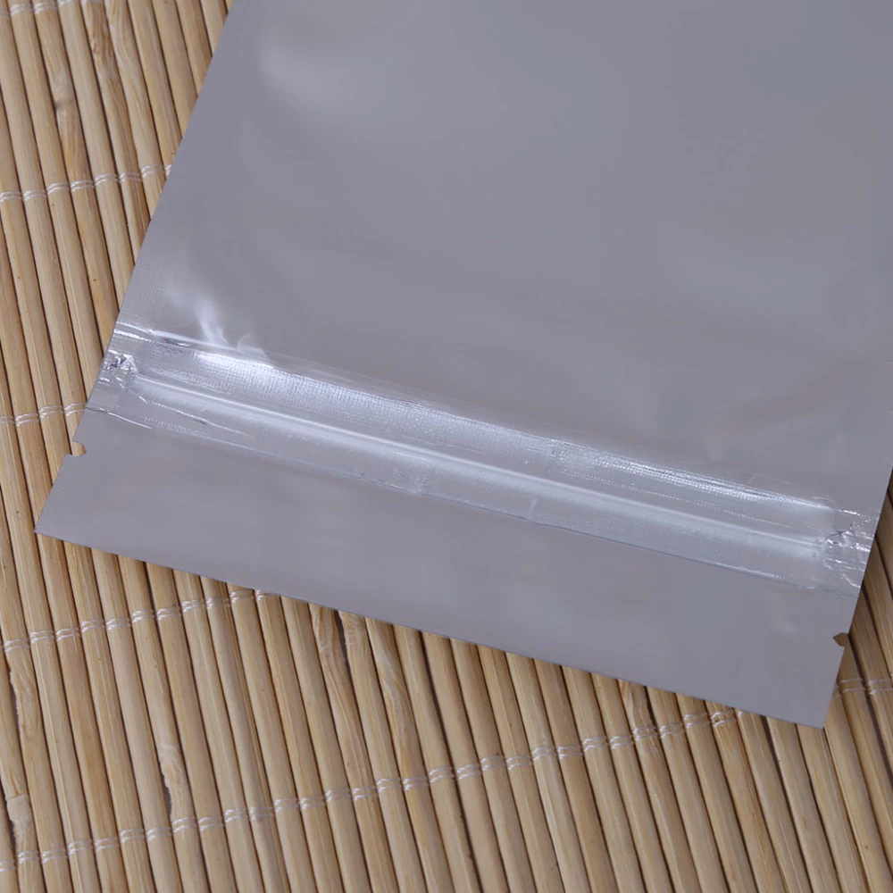 50Pcs13x7cm серебряная алюминиевая фольга майларовые восстанавливаемые Ziplock Сумки Водонепроницаемые идеально подходят для ореха закуска для кофе-брейка конфеты