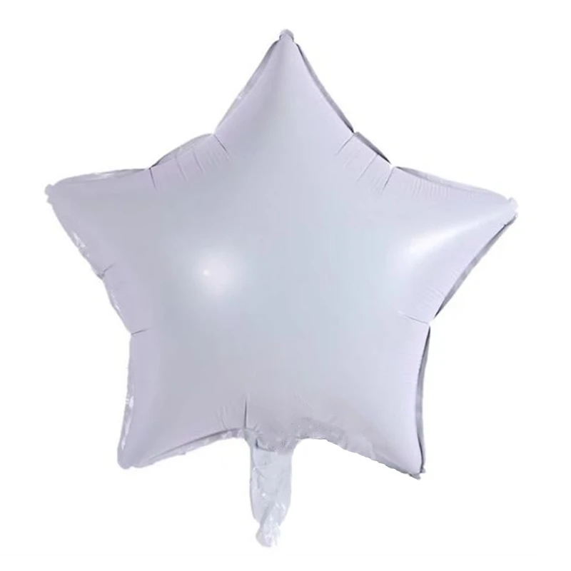 10 unids/lote 18 pulgadas blanco negro Star Foil Globos cumpleaños fiesta decoración suministros 2,3g helio Globos bebé juguetes globos