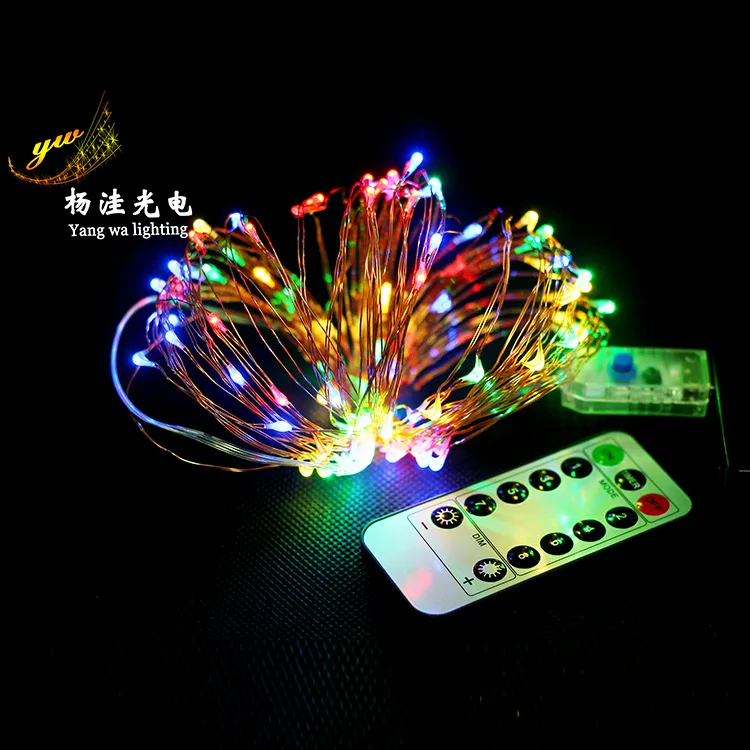 

sale remote control USB copper wire string LED Christmas birthday party decoration lantern low voltage lamp string