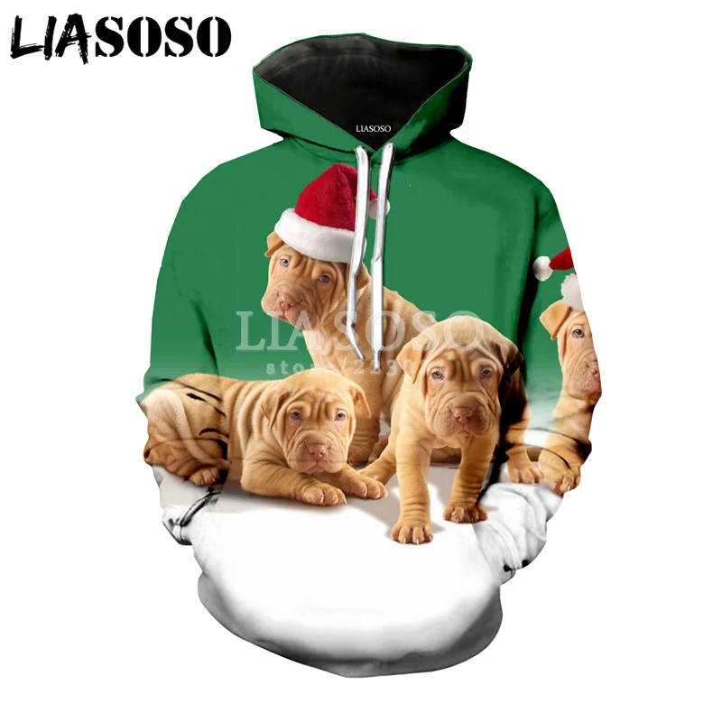 LIASOSO/зимняя новая модная толстовка с 3D принтом для мужчин и женщин, толстовка с капюшоном с изображением животных и собак, унисекс, топ с длинными рукавами, милый Повседневный пуловер, A093-07 - Цвет: 18