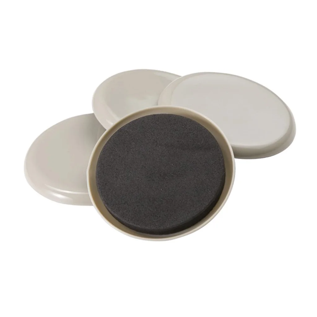 Self Adhesive Chair Leg Pads Non-slip Floor Protectors Furniture Chair Sofa Table Plastic Pads Feet Cap Round Leg Sticky Black