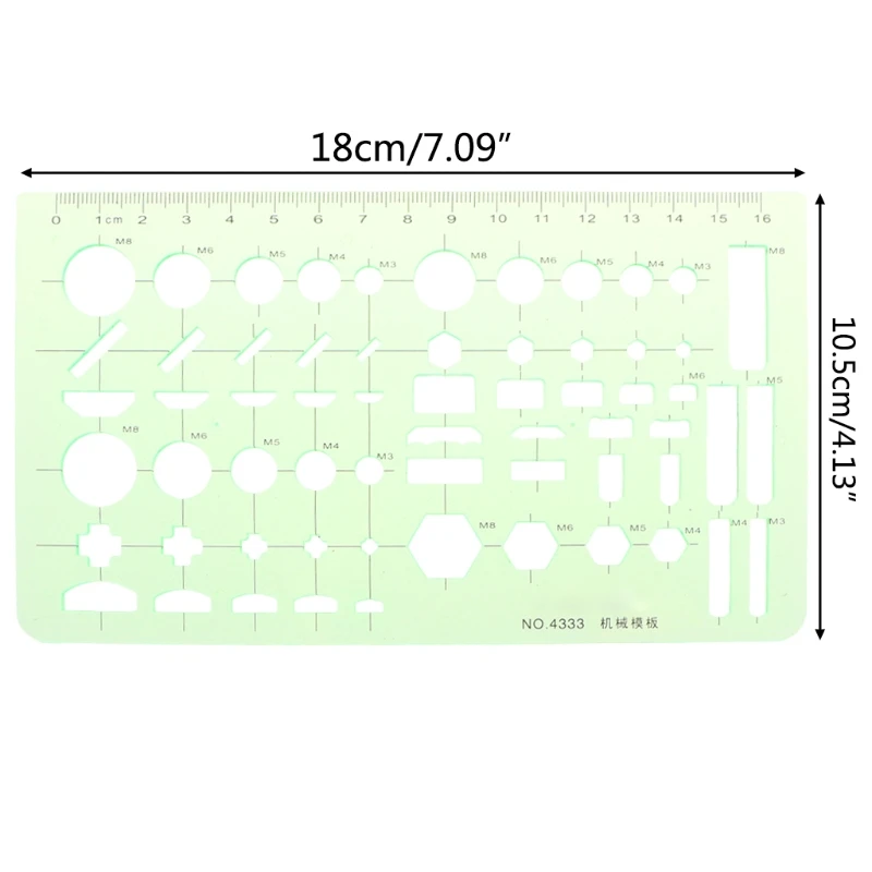 Новый пластиковый окружности, квадраты геометрический Шаблон Линейка трафарет измерительный механический хит продаж