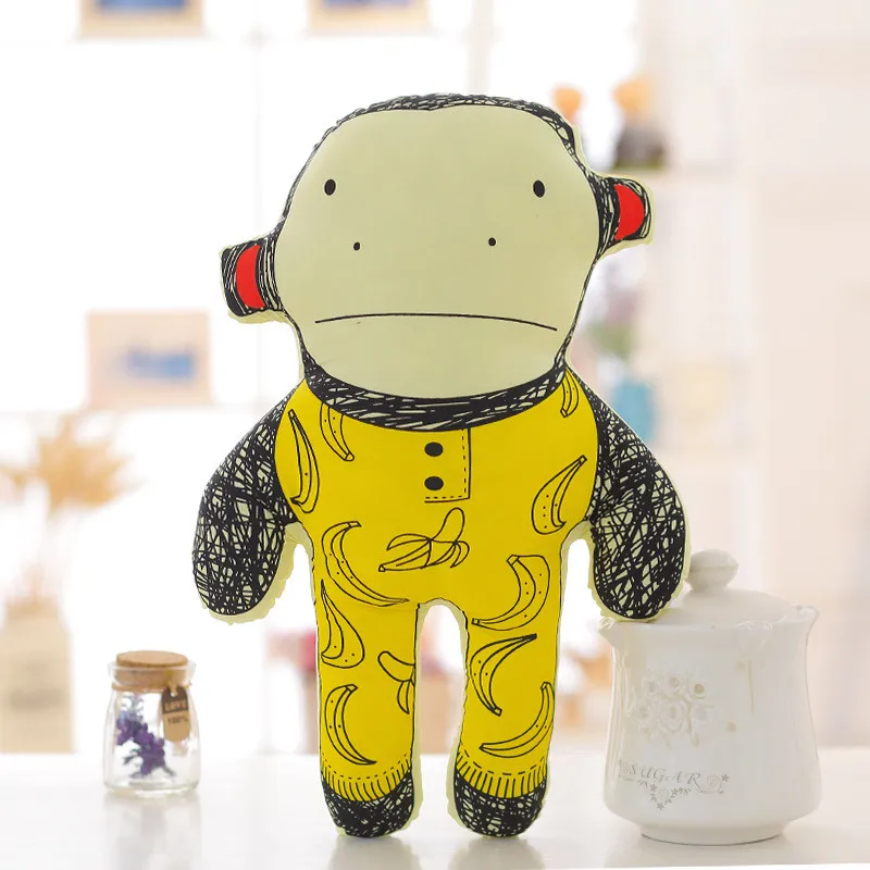 Cute Cartoon Banana Monkey Cloth Toys Soft UCKY BOY SUNDAY Baby Sleep Comfort Appease Dolls 40cm  (3)