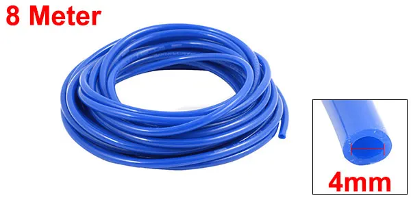 6mm x 4mm Pneumatic Air Compressor Tubing PU Hose Tube Pipe 8 meter Blue