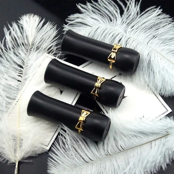 

100Pcs Beauty Pink Black Bow Tie Lip Balm Tubes DIY Empty Lipstick Containers 12.1mm Refillable Bottles