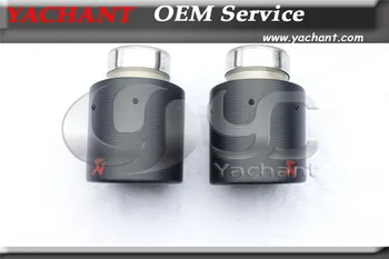 

Carbon Fiber CF AK Style LHS & RHS Exhaust Muffler Tips Mounting Dia 64-67mm For Universal Car R35 GTR M3 Z4 E89
