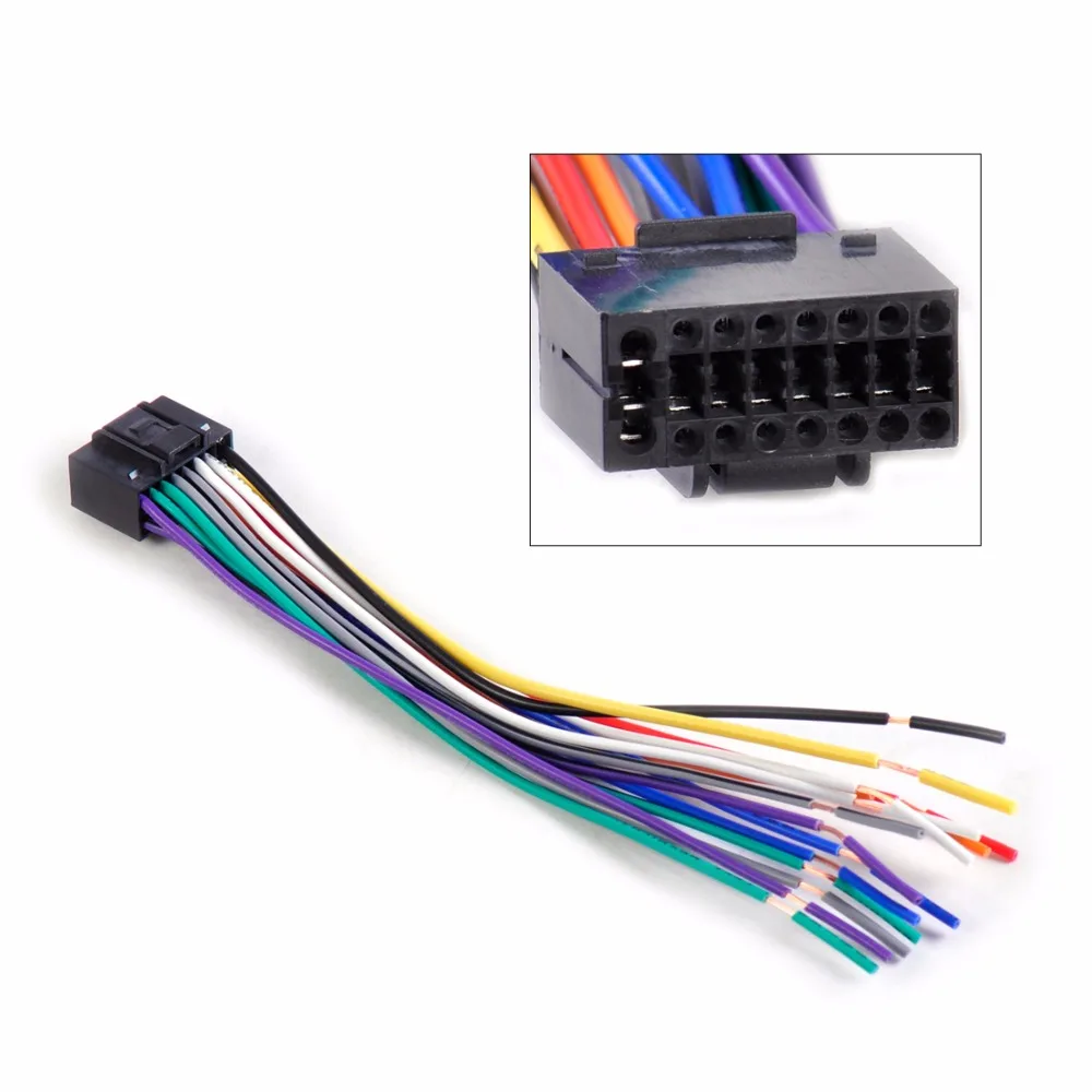 dwcx new car radio stereo wire wiring harness cd player plug adapter Kenwood Car Stereo Cassette dwcx new car radio stereo wire wiring harness cd player plug adapter cable cord fit for kenwood car stereo with 16 pin connector in cables,