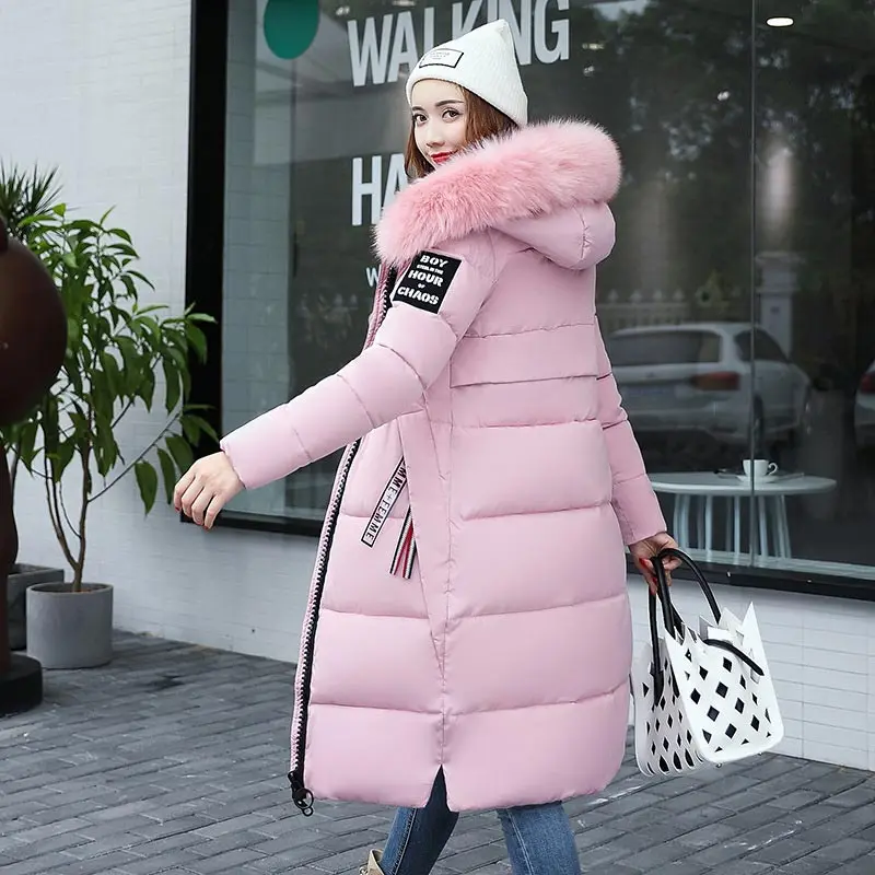 Plus size long slim solid parka women jacket coat winter jacket women fashion coat female 2019 new women coat jackets female
