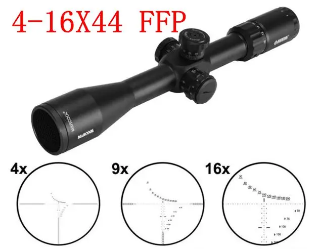 EVV 4-16X44 FFP первый фокальный самолет тактический прицел Прицелы Охота Стрельба оптический прицел винтовки с гравированным стеклом дальномер