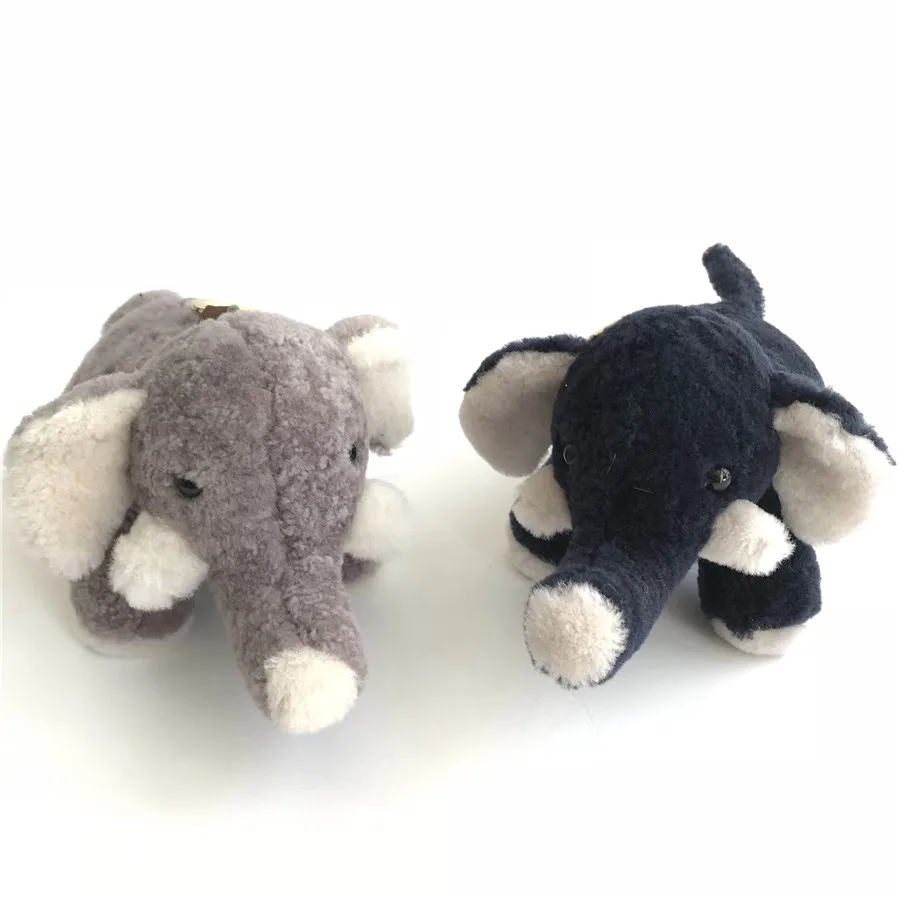 

Magicfur -Fur ElephantReal Shearling Sheep Fur calf elephant Charm Bag Backpack Pendant Car Keychain Kids Doll Keyring