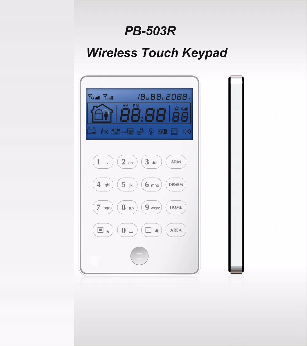 PB-503R Клавиатура RFID для домашней GSM сигнализации ST-VGT, ST-IIIGW, двухполосная клавиатура с паролем, управляемая батареей или DC5V(433 МГц