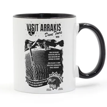 

Visit Arrakis Coffee Mug Ceramic Cup Color Handle Colour Inside Gifts 11oz
