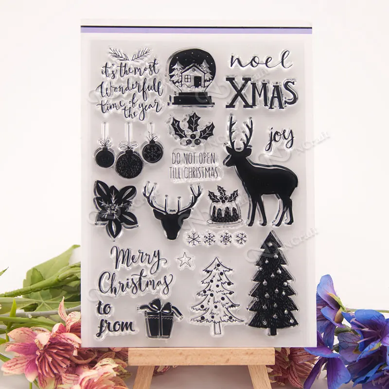 Merry Christmas Transparent Clear Stamp for DIY scrapbooking/Card