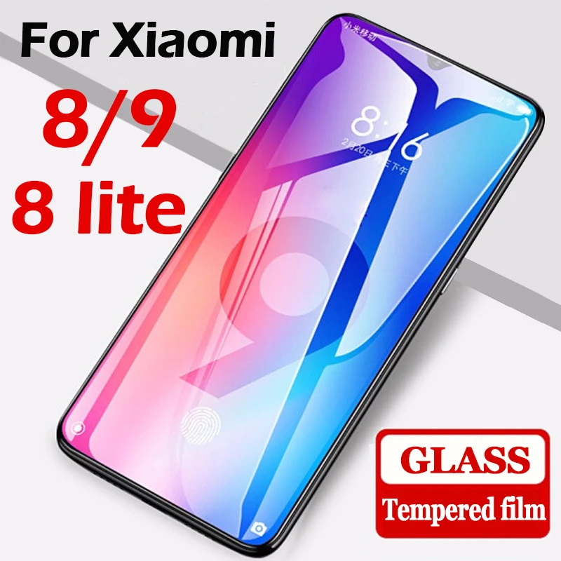 

Protective glass on the for xiaomi 9 screen protector film ksiomi mi 8 lite tremp xiaomei 8lite light tempered glas siaomi xiami