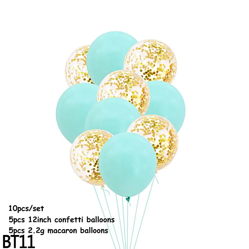 10pcs 12inch Rose Gold Confetti Balloons Champagne Gold Latex Balloons Birthday Wedding Party Decoration Baby Shower Supplies - Цвет: BT11