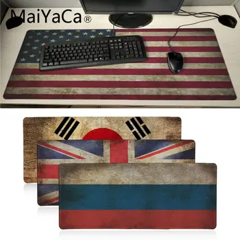 

MaiYaCa UK US Korea Canada Russia Flag Anti-Slip Durable Silicone Computermats Locking Edge Rubber Large Mousepads