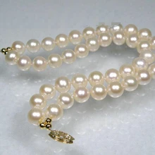 Ааа класса 7 мм белый Akoya жемчужный браслет 7." 14 К прекрасно GiftNoble стиль естественно прекрасно jewe быстрая