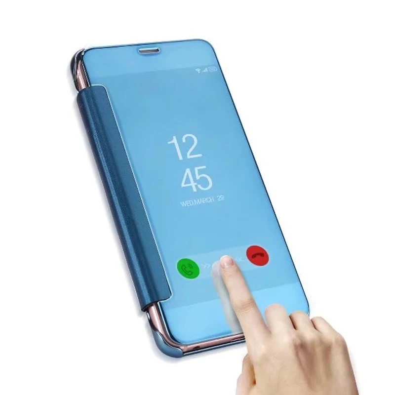 Для Коврики 10 роскошных Clear View Окно Смарт Флип Зеркало Жесткий защиты ПК для Huawei