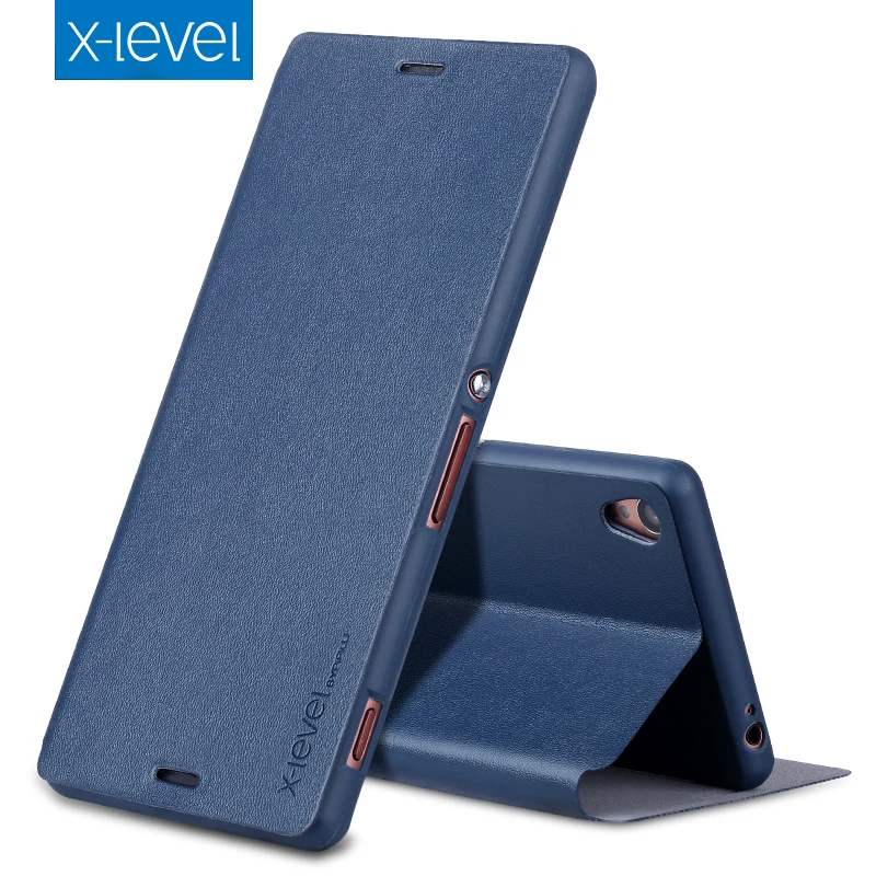 

X-Level Luxury Business Style PU Leather Case for Sony Xperia Z3 Flip Cover for Sony Z3 ultra thin Stand Case Cover for Sony Z3