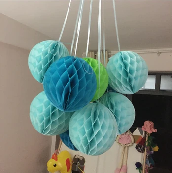 

Free Shipping 10PCS/LOT 8"/20cm DIY Honeycomb Flower Ball Hand-made Decorative Flower Tissue Pom Poms