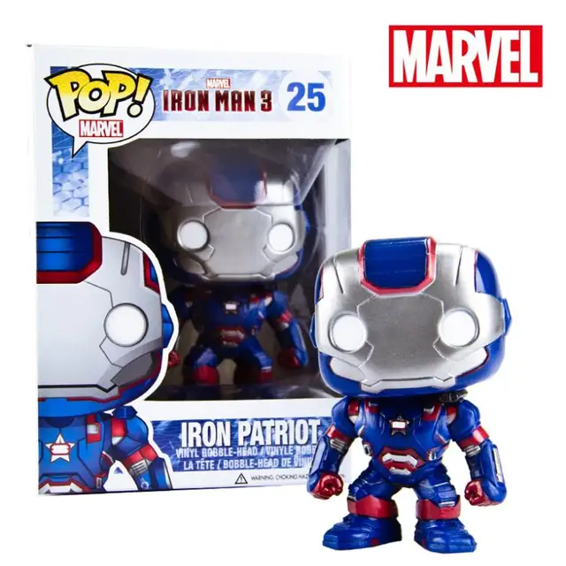 FUNKO POP Iron Man 3 ironman Iron Patriot Bobblehead dolls Q edition