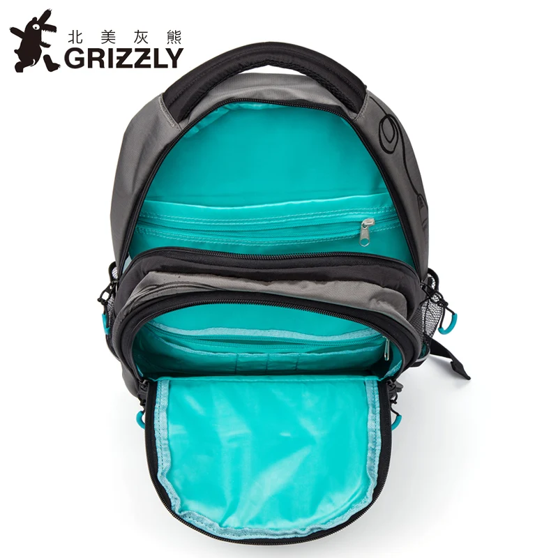 GRIZZLY, мужской рюкзак, Повседневный, Mochila, для подростков, для мальчиков, школьные сумки, многофункциональный, водонепроницаемый, большая емкость, дорожные сумки