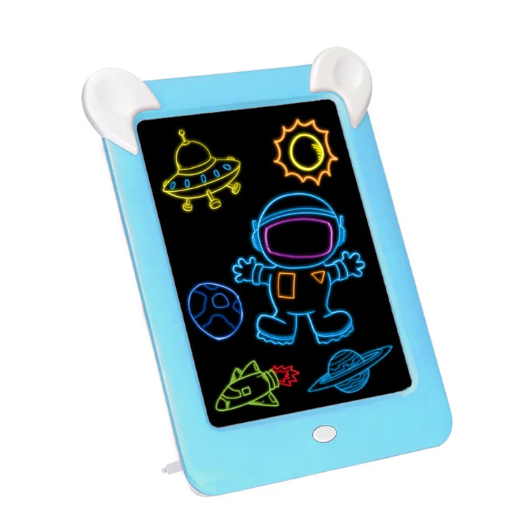 3D доска для рисования с игрушками блокнот для рукописного ввода доска для доски для рисования детей доска для эскиза светится в темноте подарки для детей - Цвет: blue