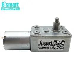 Bringsmart 6-24 V DC червь Шестерни MotorScrew двойной плоский Бур рыбий хвост редуктор Металл Обратимым JGY370-M5