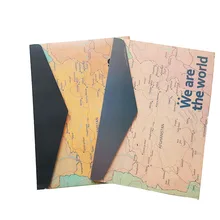 12 шт./лот 31,2*22,4 см Винтажный дизайн карты многофункциональный А4 файл держатель документов Файл сумка