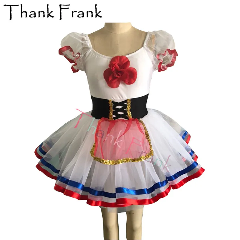 

New Ballet Costume Dress Girls Women Puff Sleeve Ballerina Costume Child Ballet Leotard Tutu Dresses Adult Rave Dance Wear C569