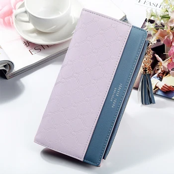 

Sell at a loss! Lady Women Leather Tassel Clutch Wallet Long Photo Card Holder Purse Case Purse Girl Wallets