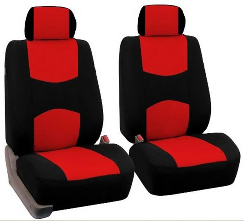 Универсальный чехол для автомобильных сидений, 9 комплектов, полный Чехол для сидений или 4 шт., чехол для передних сидений для кроссоверов, седанов, авто стиль интерьера - Название цвета: 4pcs red