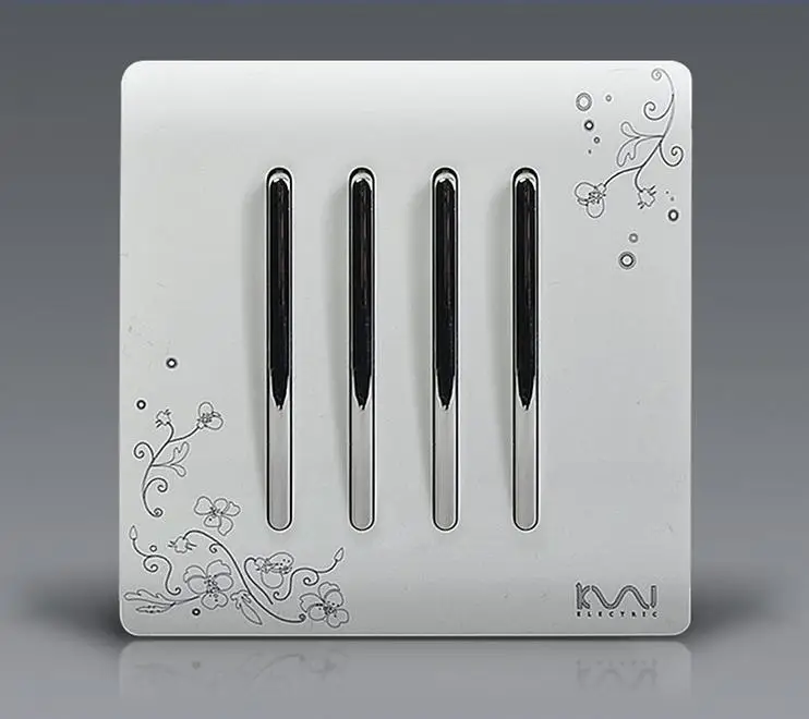 

86 Style Elegant white Wall Light Switch Four Control Two Way 10A 110V- 250V
