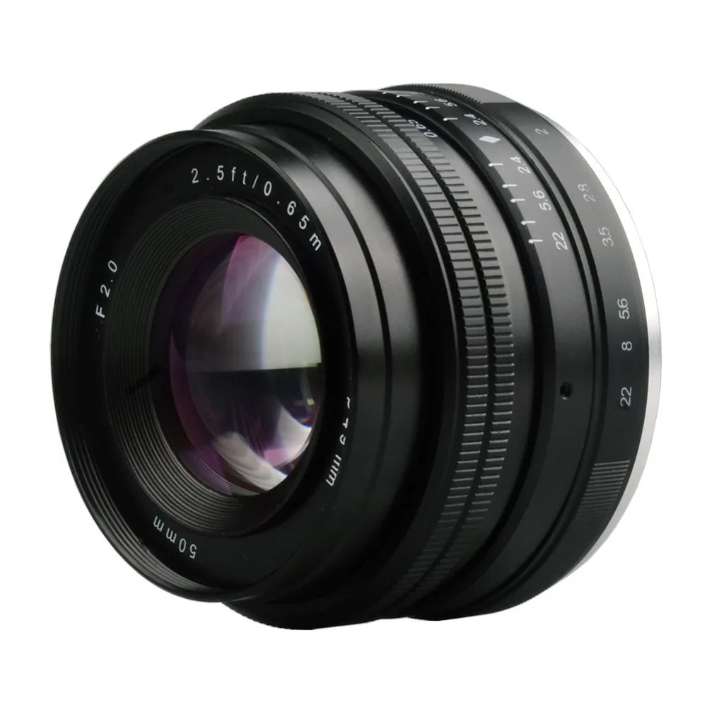 50 мм f2.0 с широкой диафрагмой и ручной фокусировкой APS C Объективы для sony