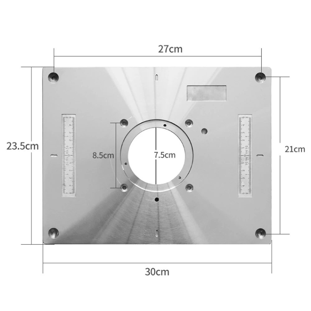 Electric wood milling trimming machine Flip Plate guide table Aluminum Router Table Insert Plate For Woodworking Work Bench