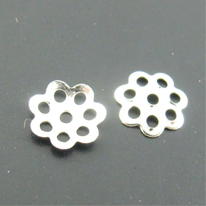 

Doreen Box Lovely 2000PCs Silver color End Beads Caps 6mm Dia. Findings (B01216)